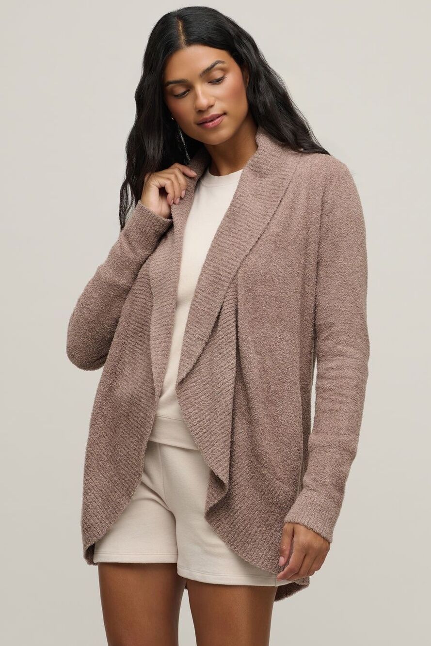 Barefoot Dreams CozyChic Lite® Circle Cardi In Sable Size Medium